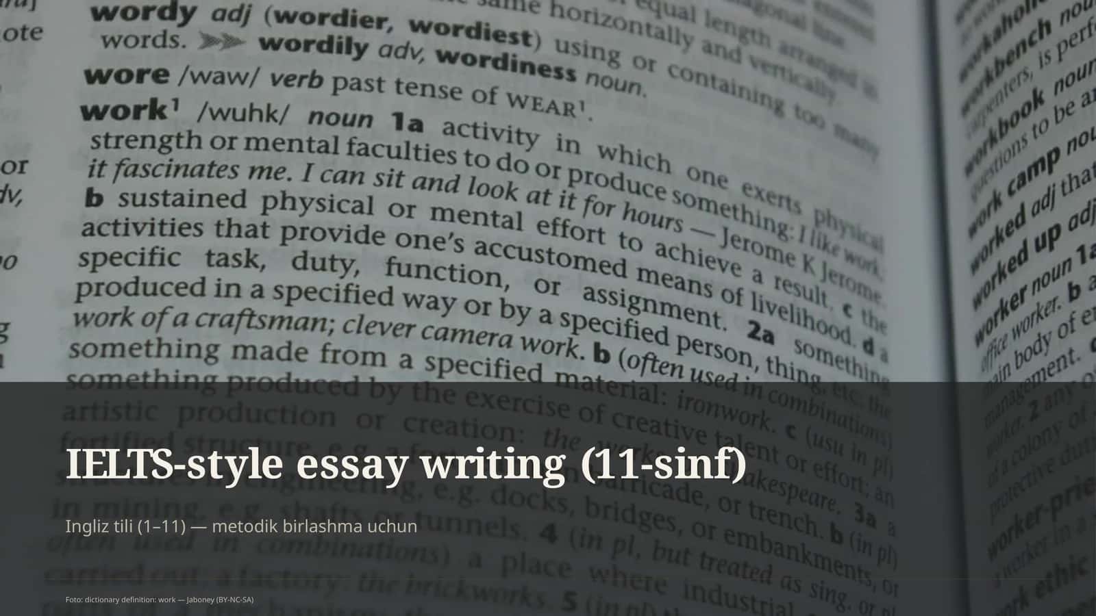 IELTS-style essay writing (11-sinf)