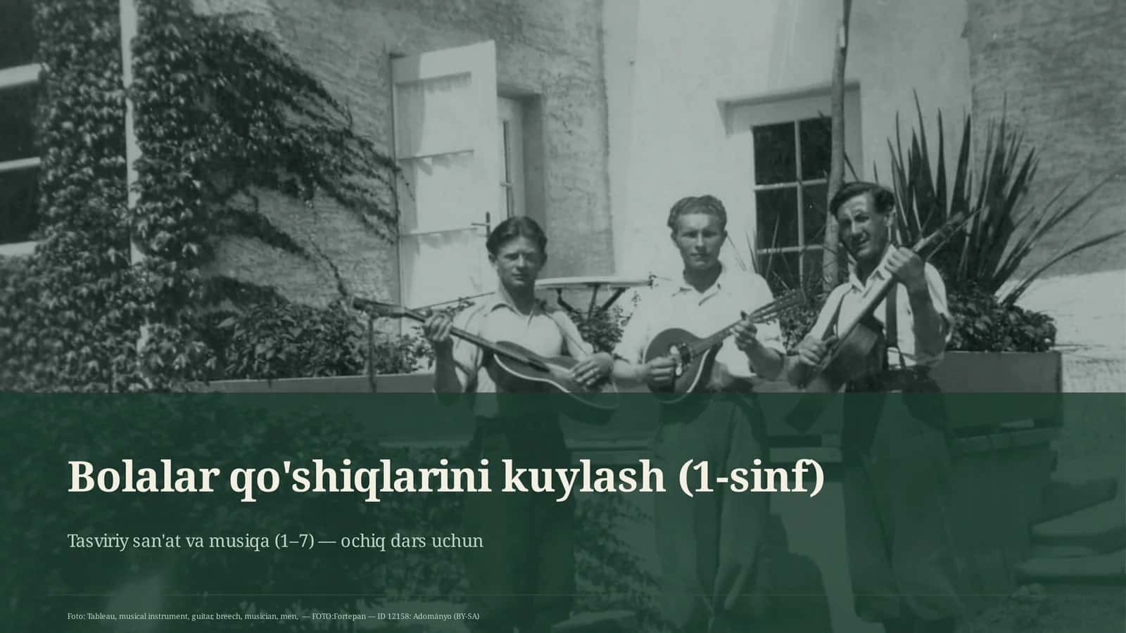 Bolalar qo'shiqlarini kuylash (1-sinf)