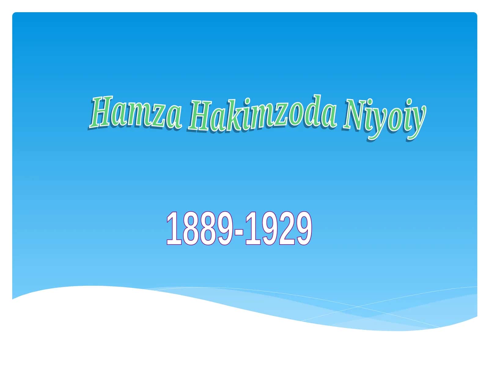 Hamza Hakimzoda Niyoiy