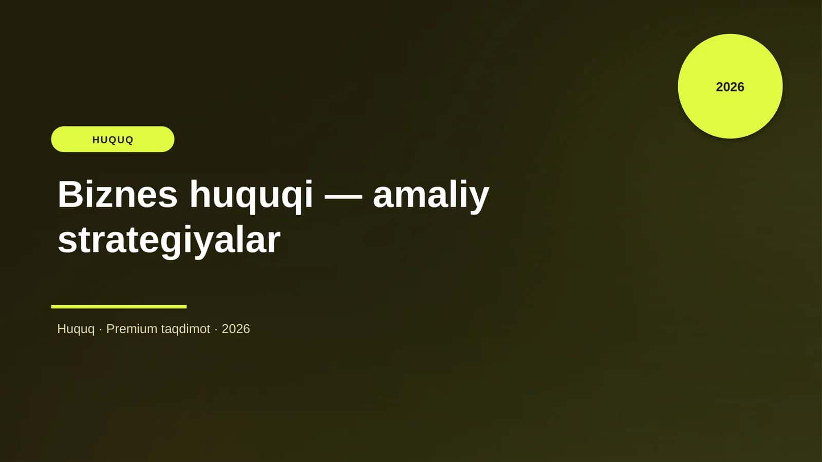 Biznes huquqi — amaliy strategiyalar