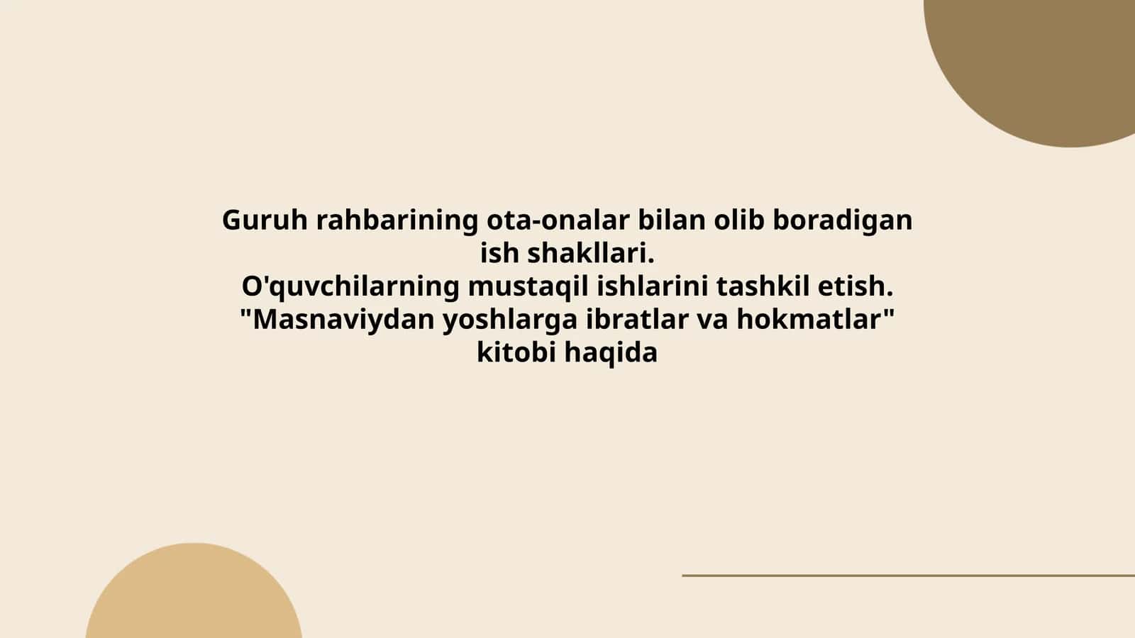 Masnaviydan yoshlarga ibratlar va hokmatlar kitobi