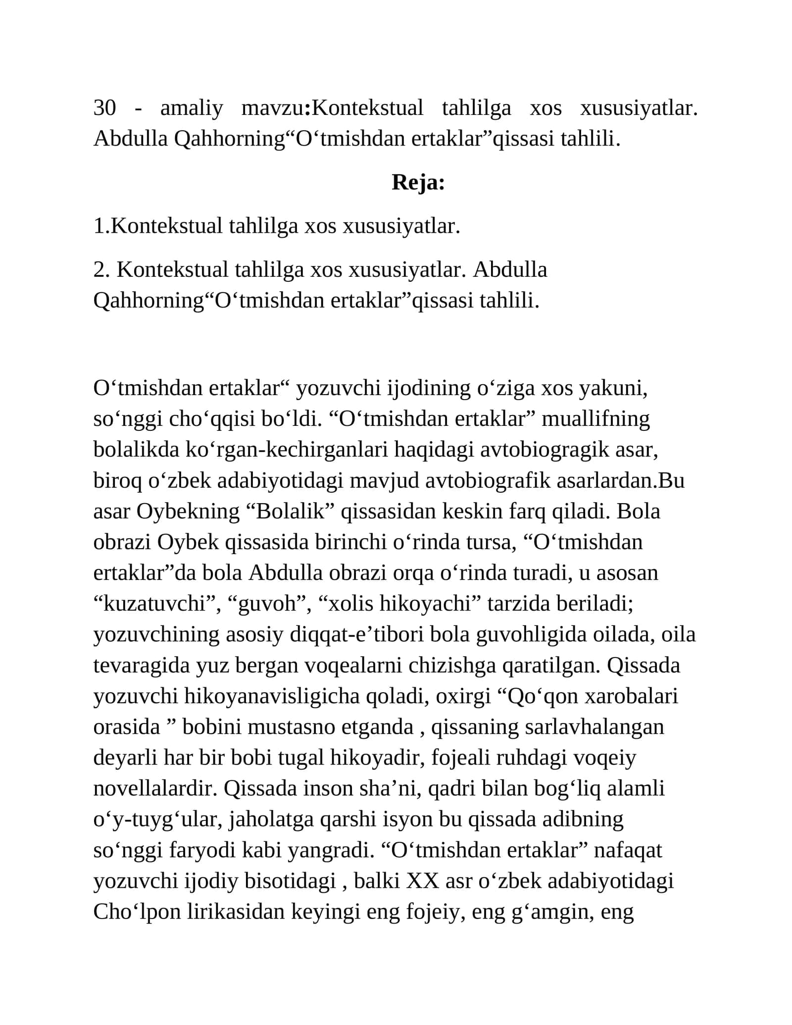 O‘tmishdan ertaklar“ yozuvchi
