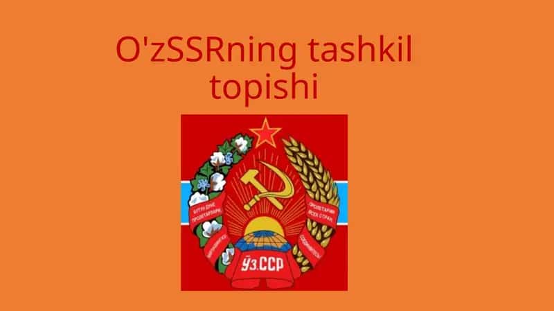 O'zSSRning tashkil topishi
