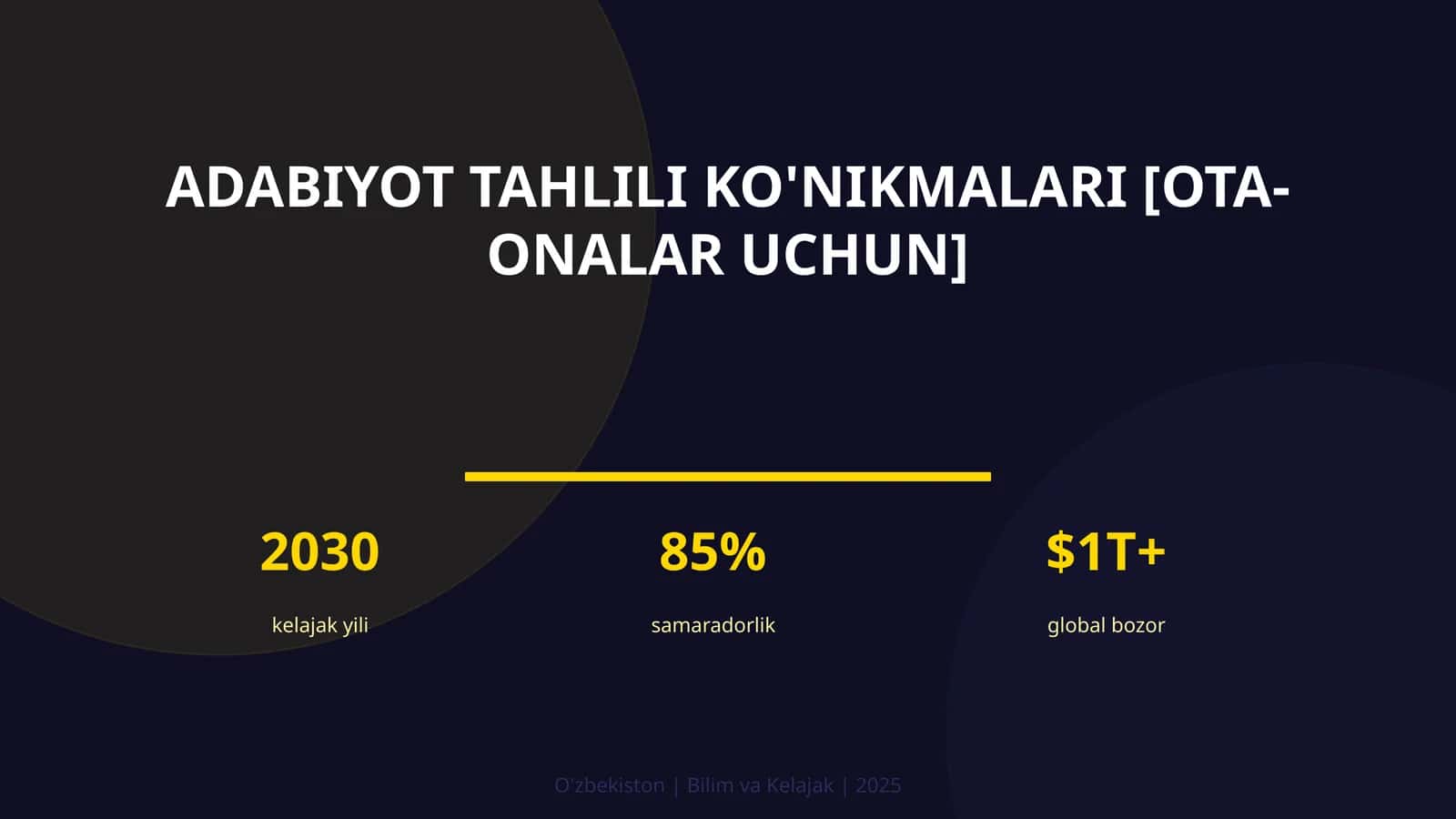 Adabiyot tahlili ko'nikmalari [OTA-ONALAR UCHUN]