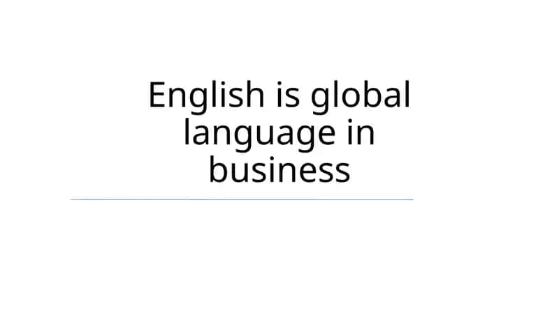 Ingliz tili bilimi va iqtisodiy afzallik