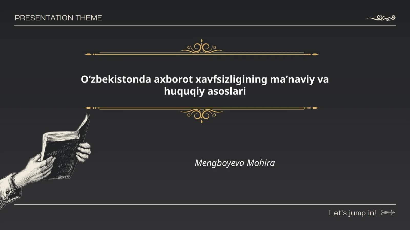 Oʻzbekistonda axborot xavfsizligining maʼnaviy va huquqiy asoslari