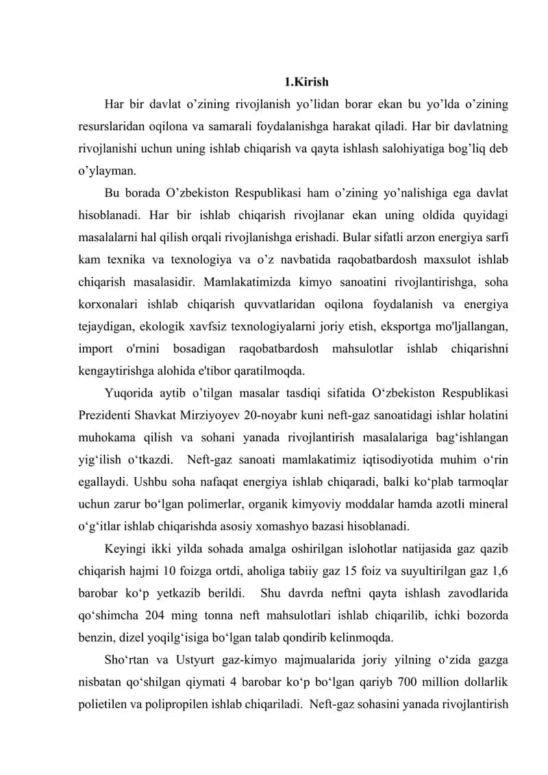Neft-gaz sanoati muammolari