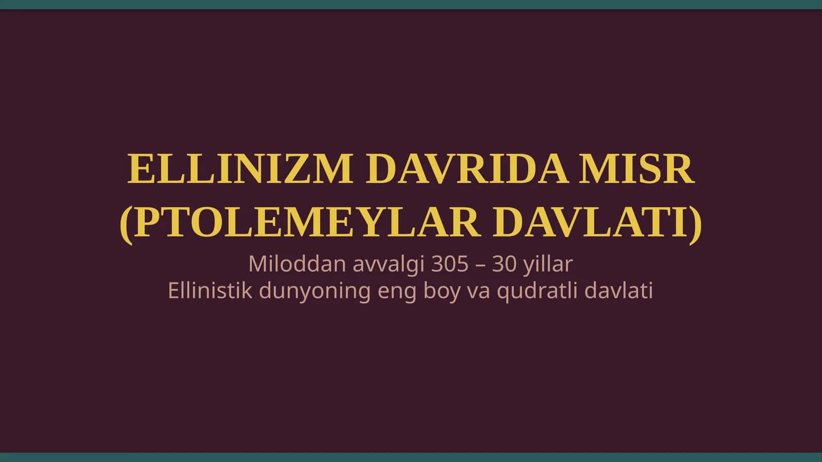 Ellinizm davrida Misr