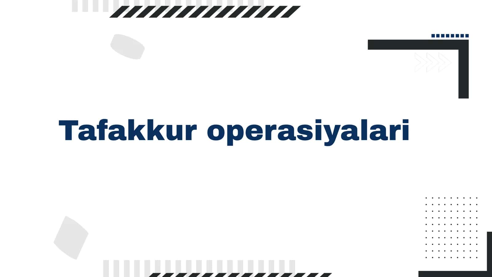 Tafakkur operasiyalari