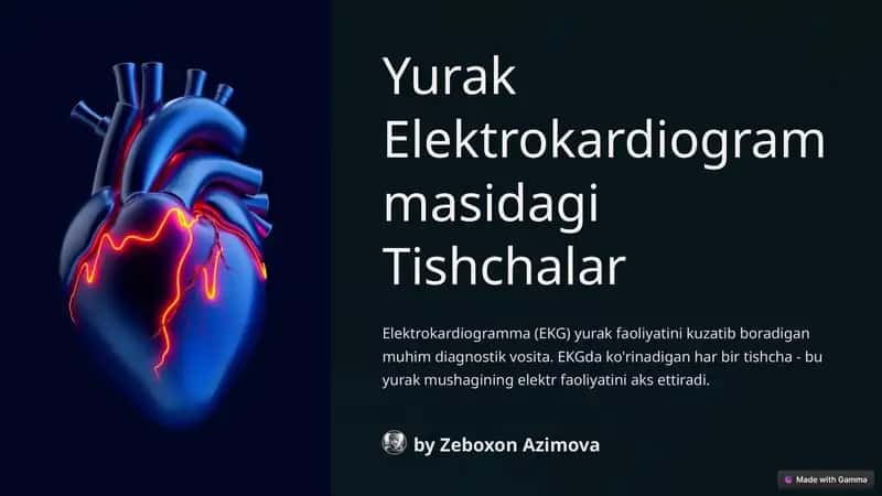 Yurak Elektrokardiogrammasidagi Tishchalar