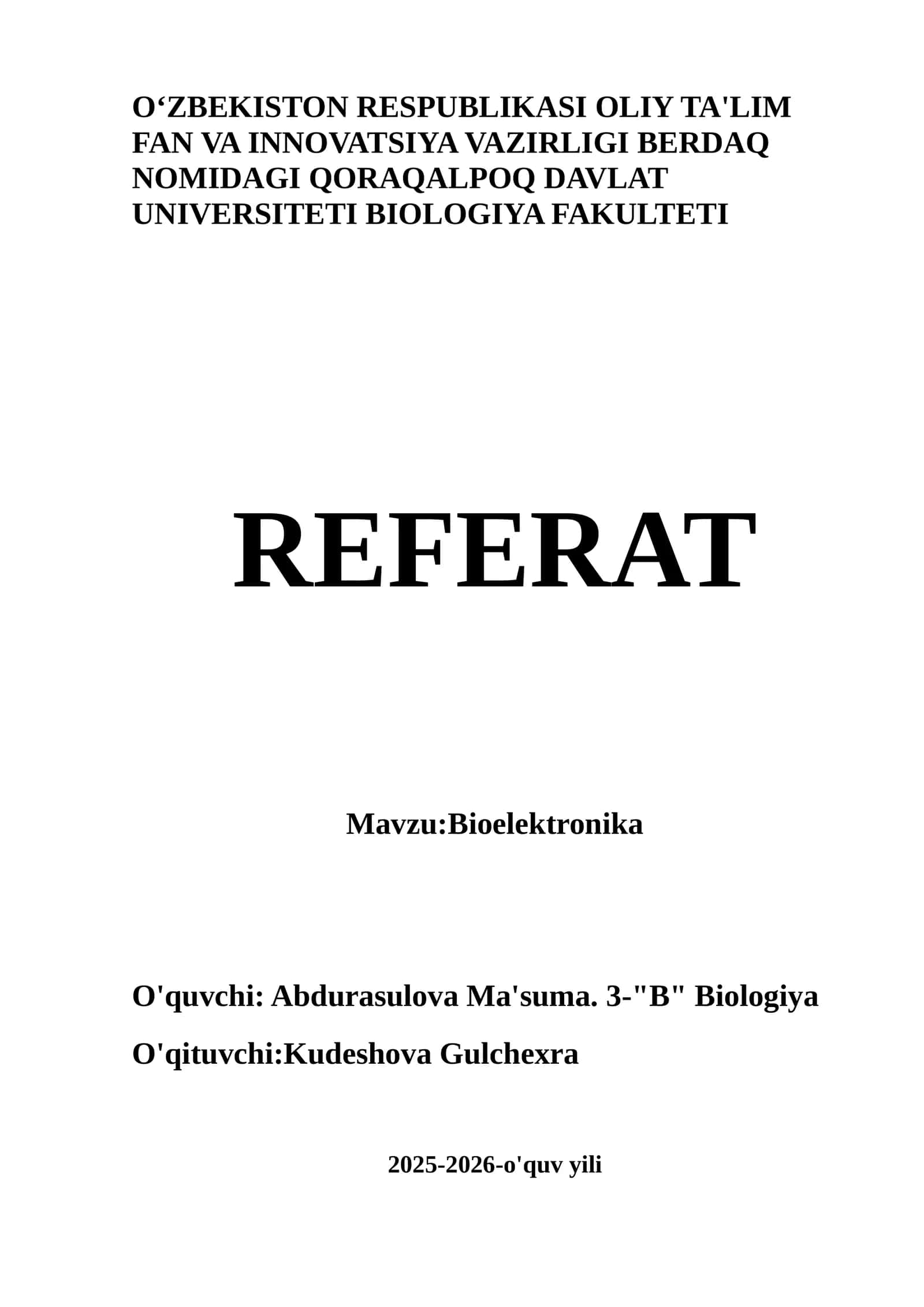 Bioelektronika