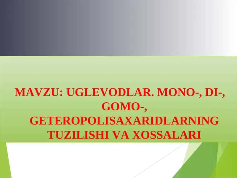 UGLEVODLAR
