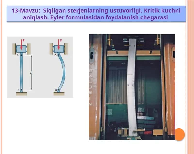 Siqilgan sterjenlar ning ustuvorligi