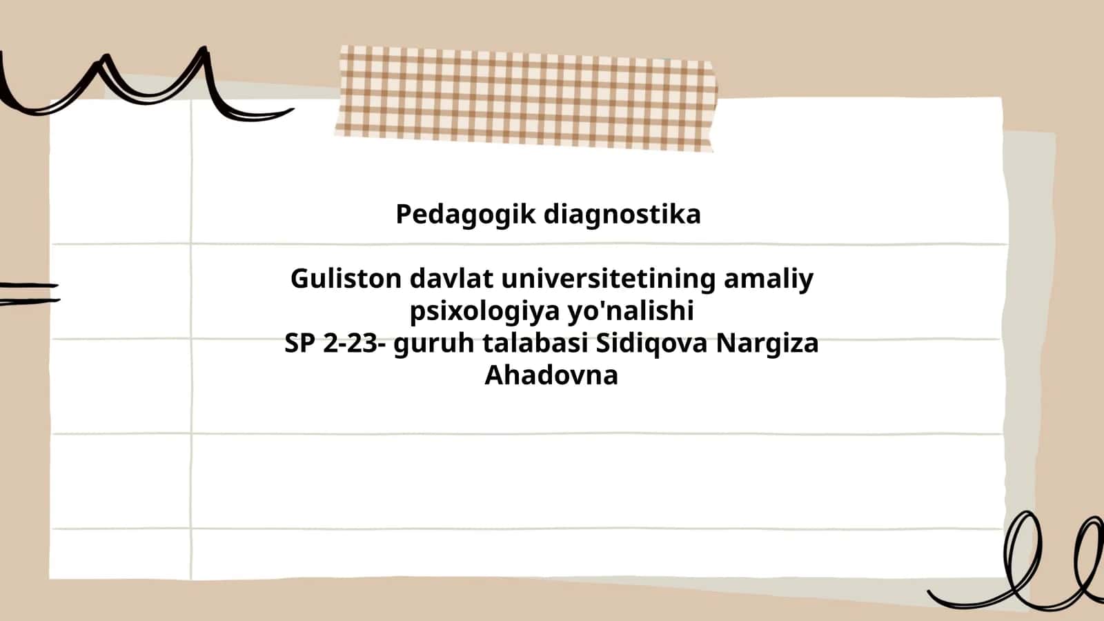 Pedagogik diagnostika