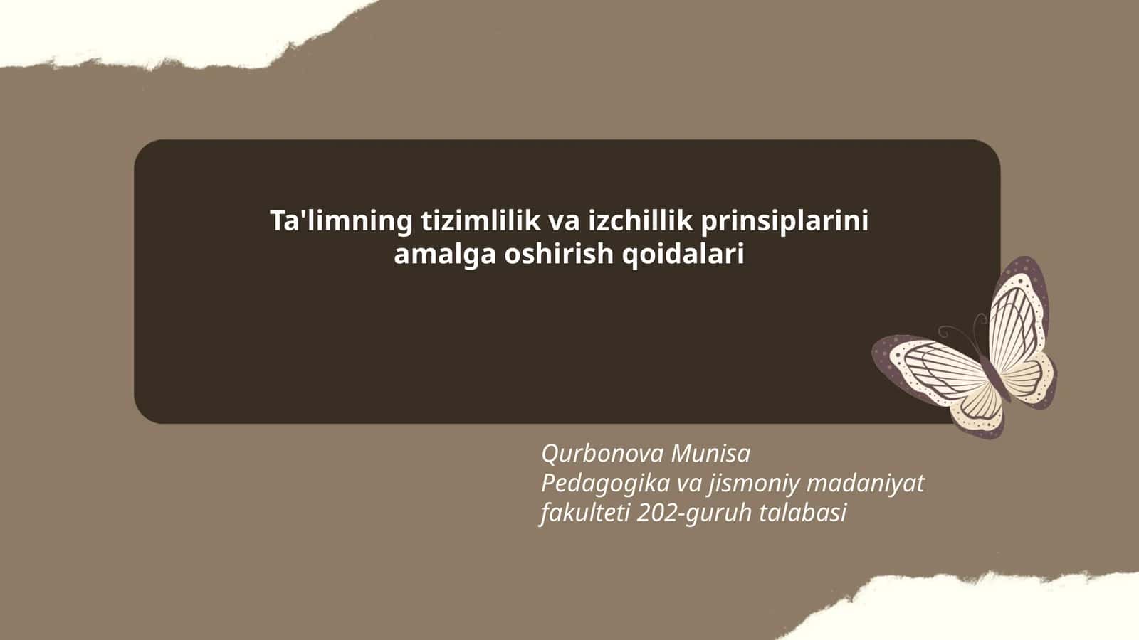 Ta'limning tizimlilik va izchillik prinsiplarini amalga oshirish qoidalari