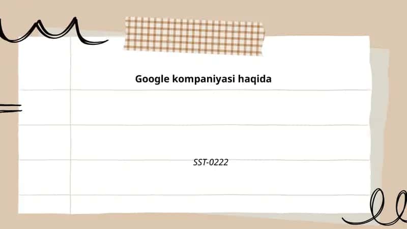 Google kompaniyasi haqida
