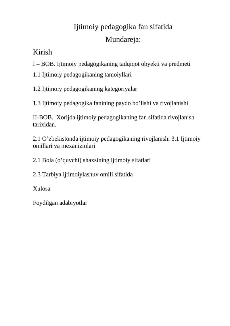 Ijtimoiy pedagogika fan sifatida