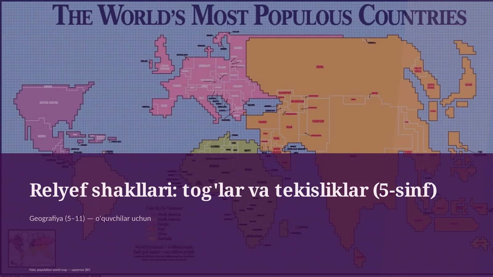 Relyef shakllari: tog'lar va tekisliklar (5-sinf)