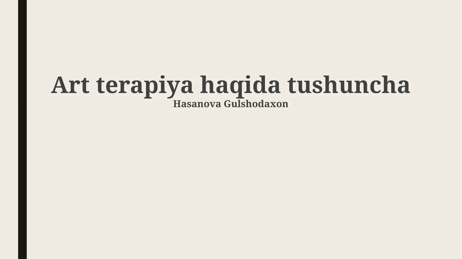 San'at terapiyasi: Ta'rif, Tarix va Asoslar
