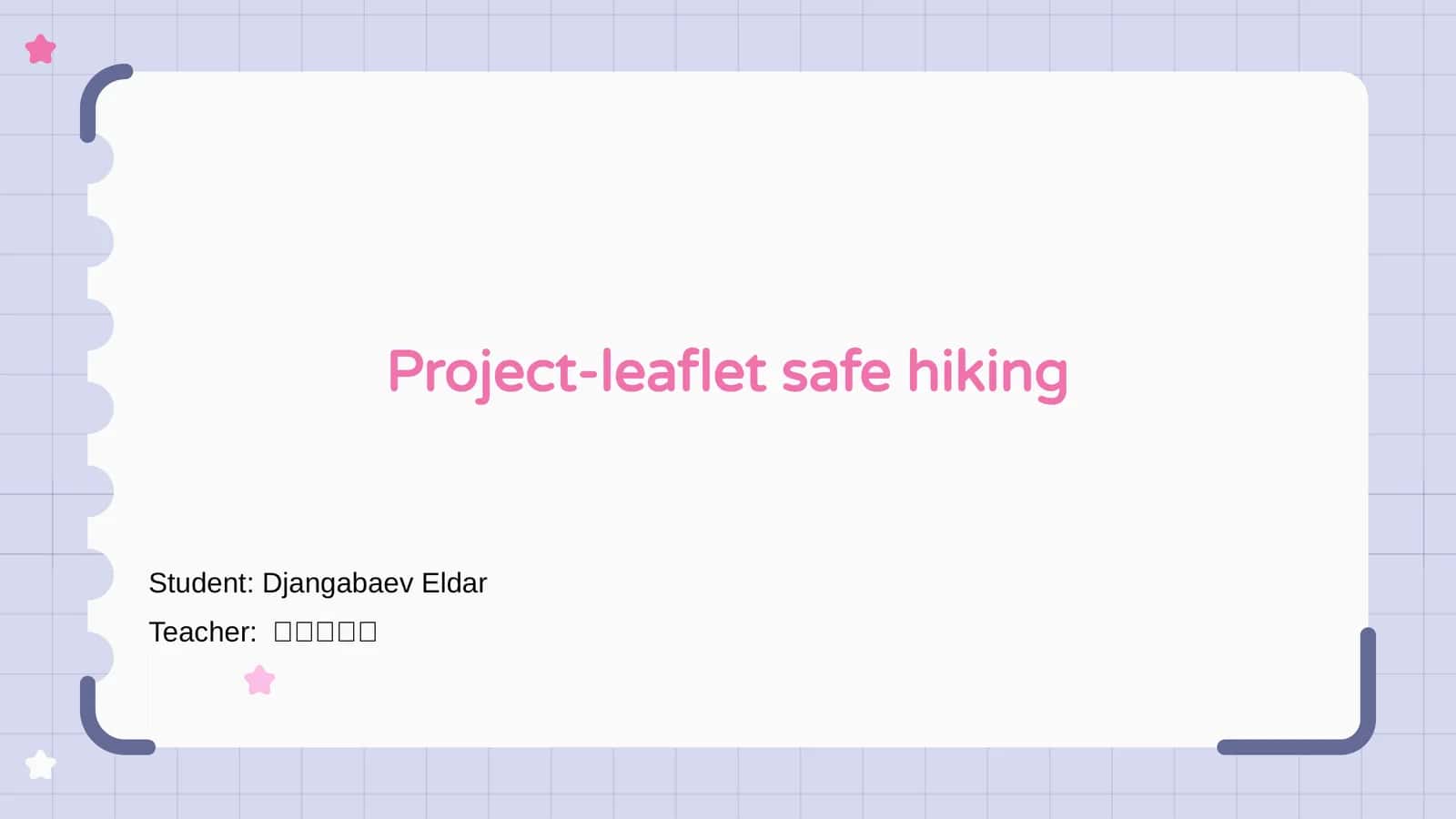 Project-leaflet safe hiking