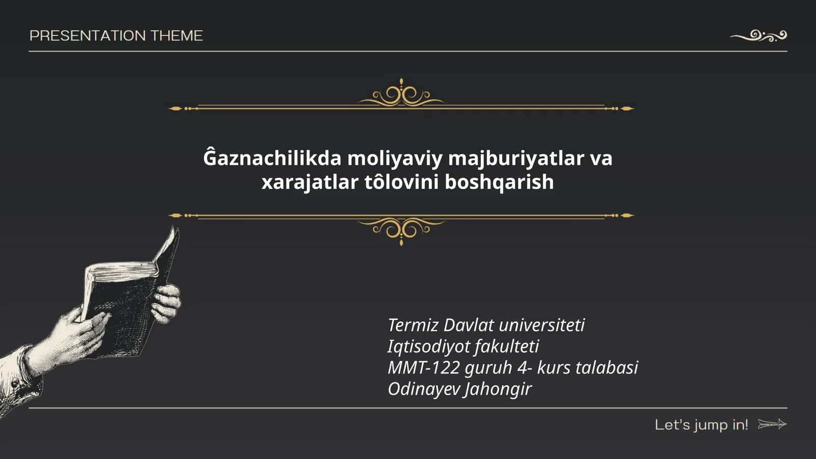 Ĝaznachilikda moliyaviy majburiyatlar va xarajatlar tôlovini boshqarish