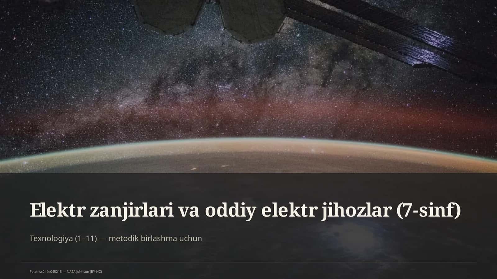Elektr zanjirlari va oddiy elektr jihozlar (7-sinf)