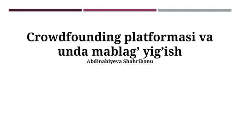 Crowdfounding platformalari