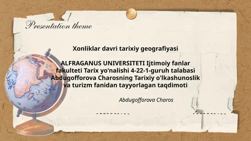 Xonliklar davri tarixiy geografiyasi