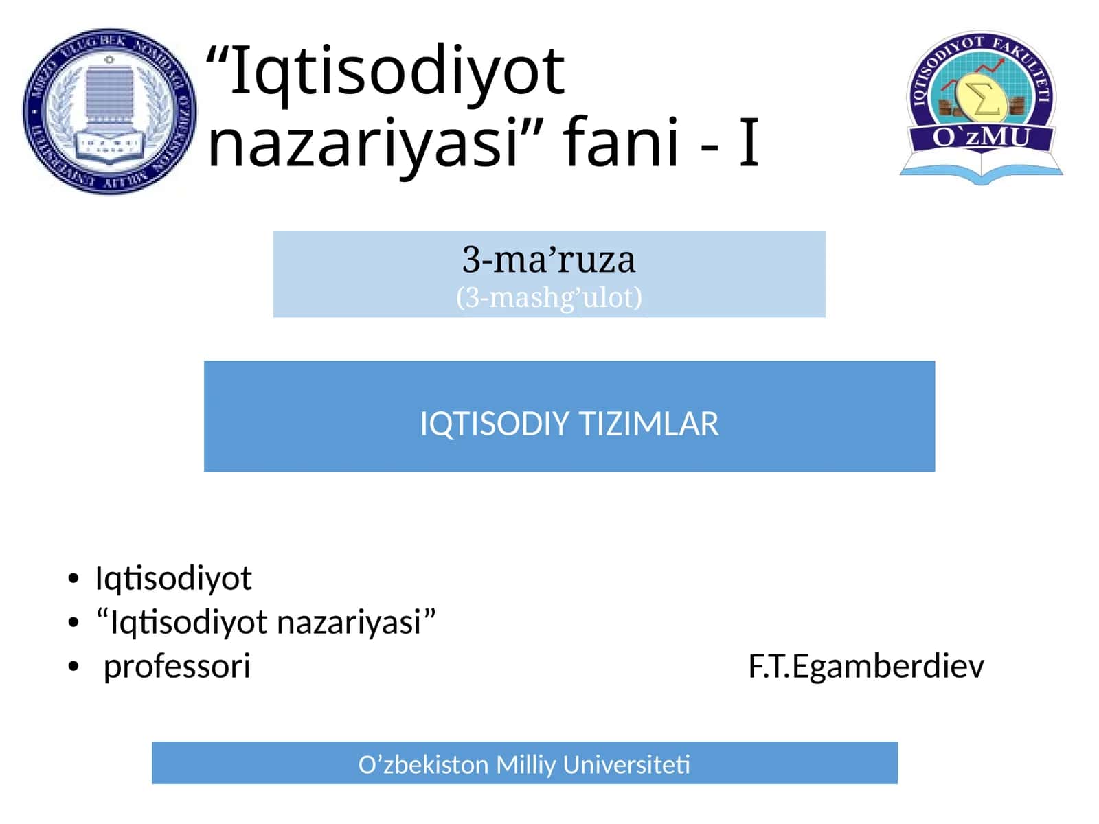 Iqtisodiyot nazariyasi
