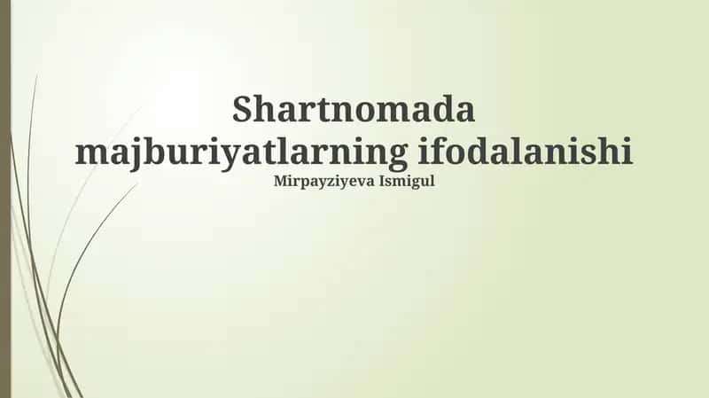 Og'zaki shartnomalar