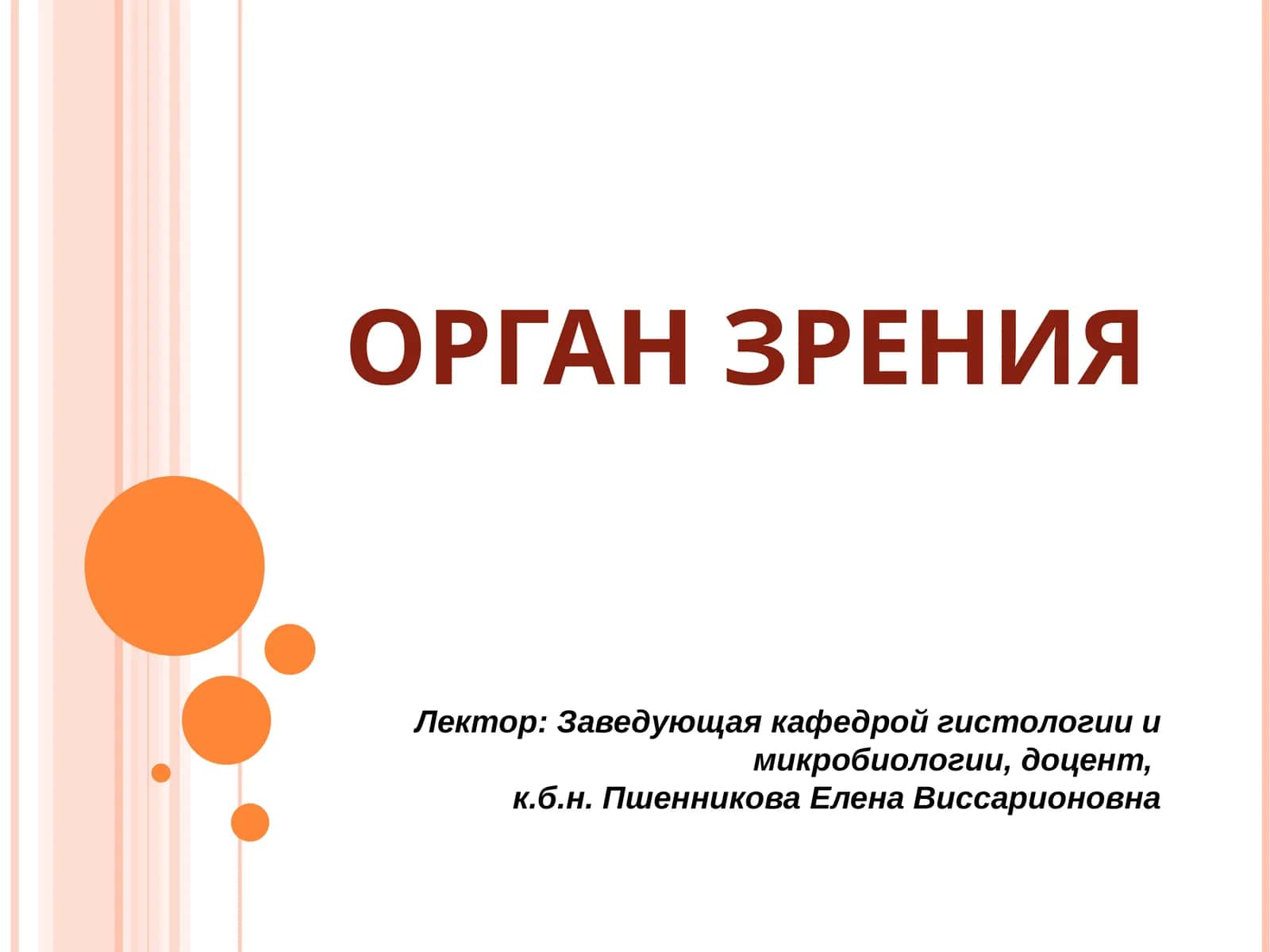 ОРГАН ЗРЕНИЯ