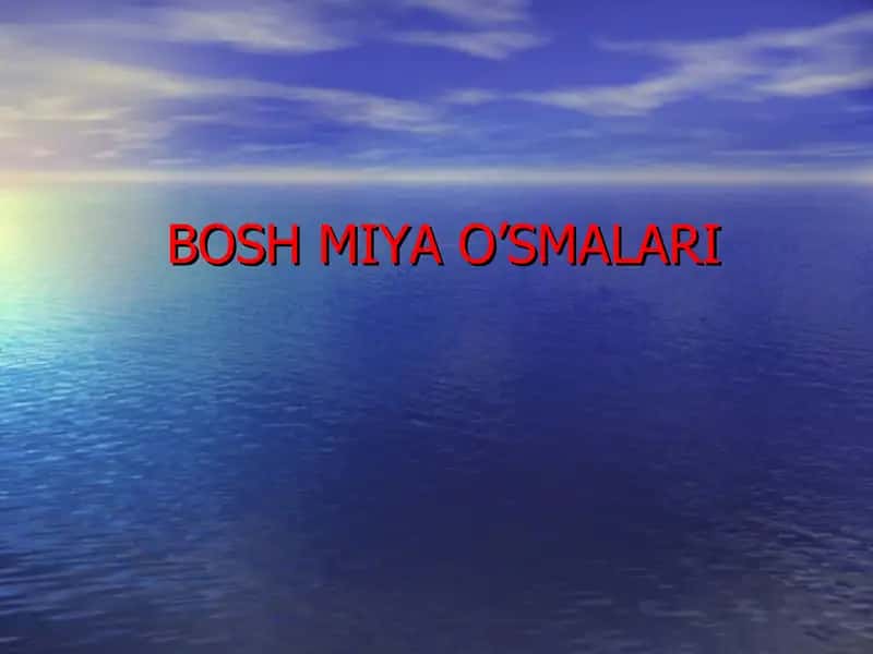 Bosh miya o’smalari