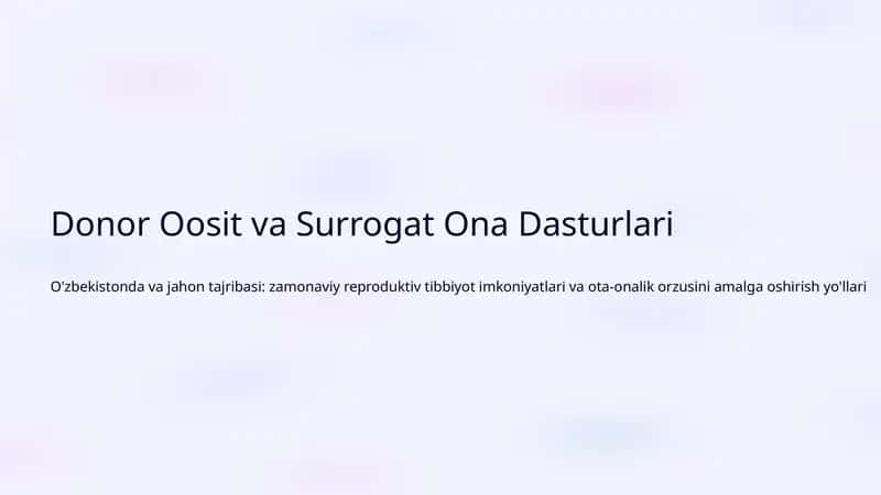 Surrogat Ona Dasturlari