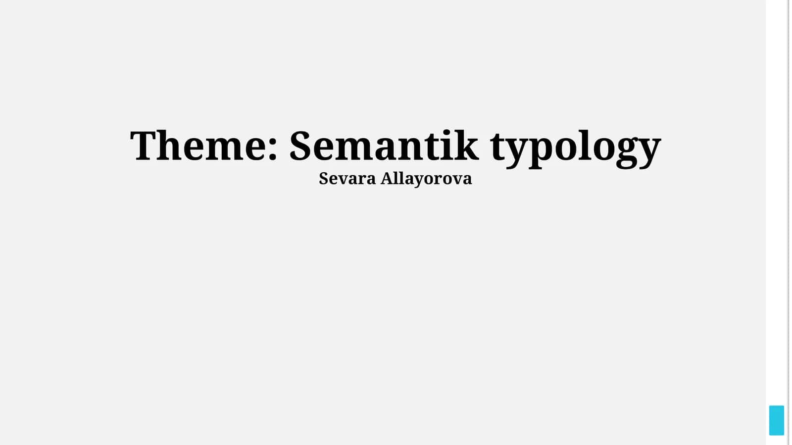 Semantik typology