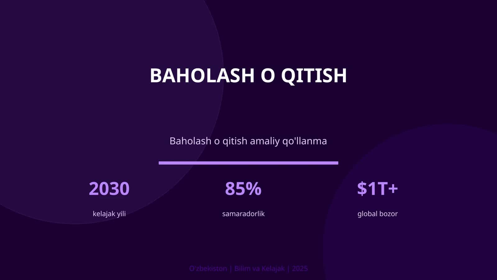 Baholash o qitish