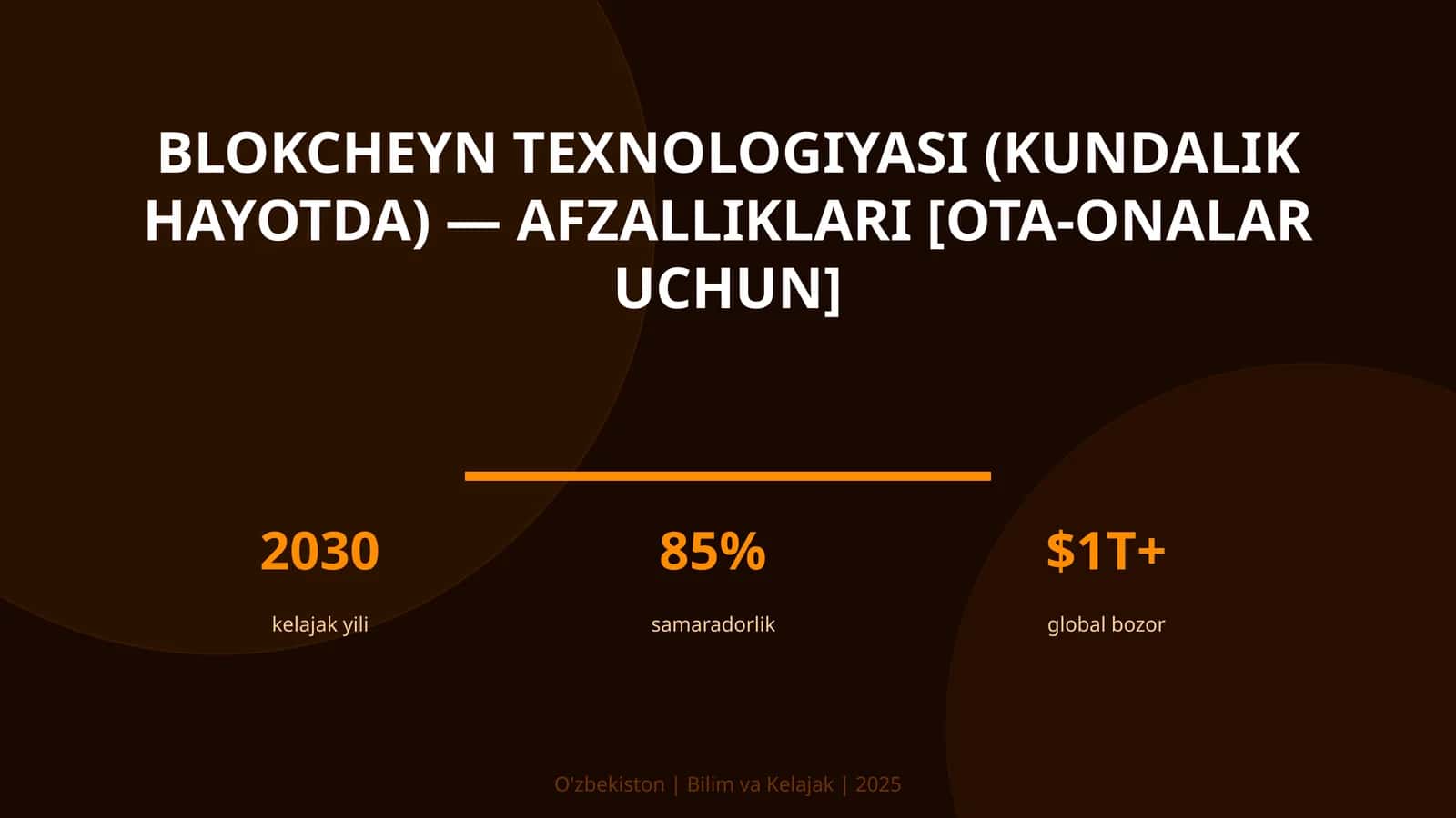 Blokcheyn texnologiyasi (kundalik hayotda) — afzalliklari [ota-onalar uchun]