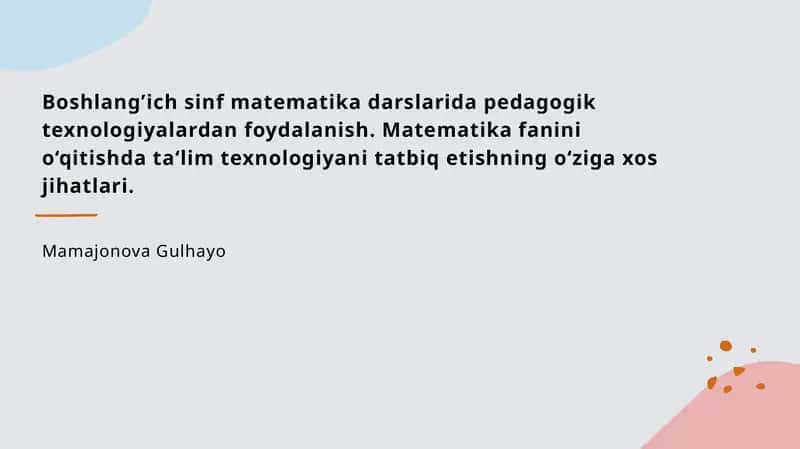 Pedagogik texnologiyalarni joriy etish