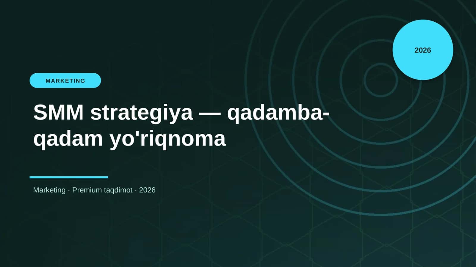 SMM strategiya — qadamba-qadam yo'riqnoma