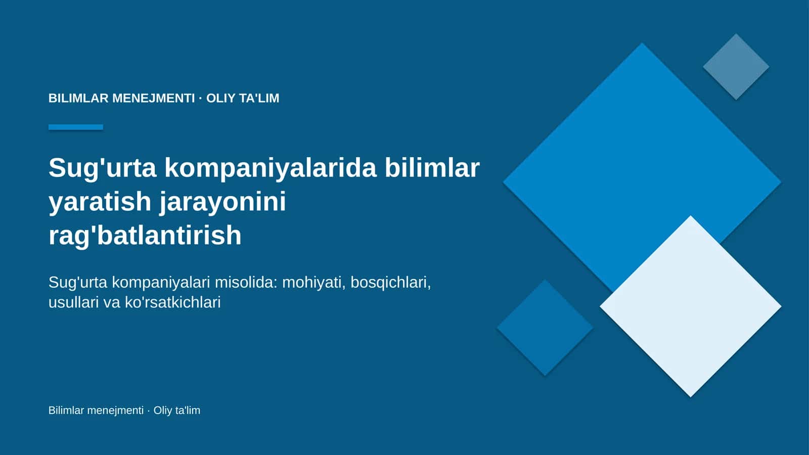 sug'urta kompaniyalarida bilimlar yaratish jarayonini rag'batlantirish 4851