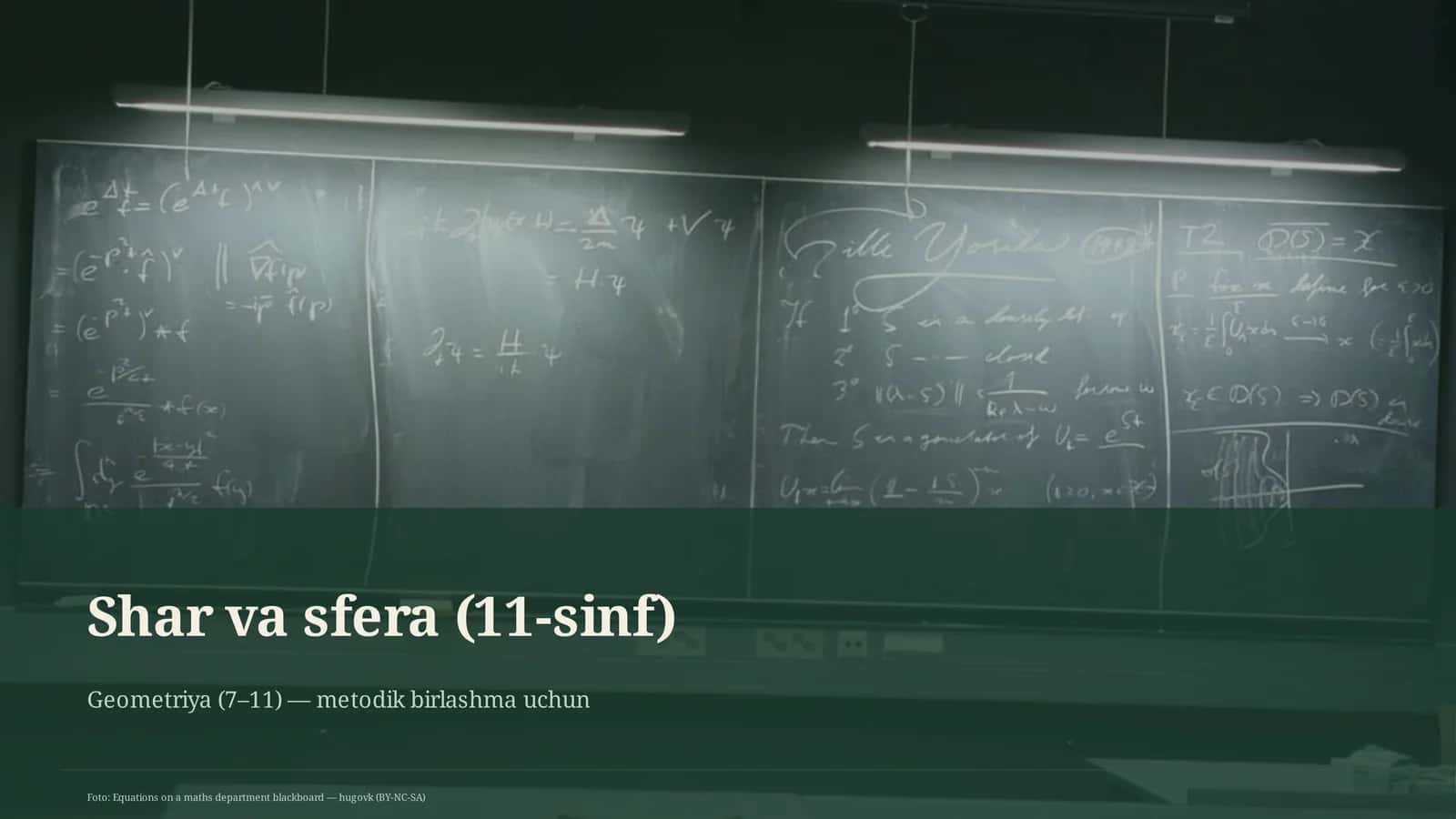 Shar va sfera (11-sinf)