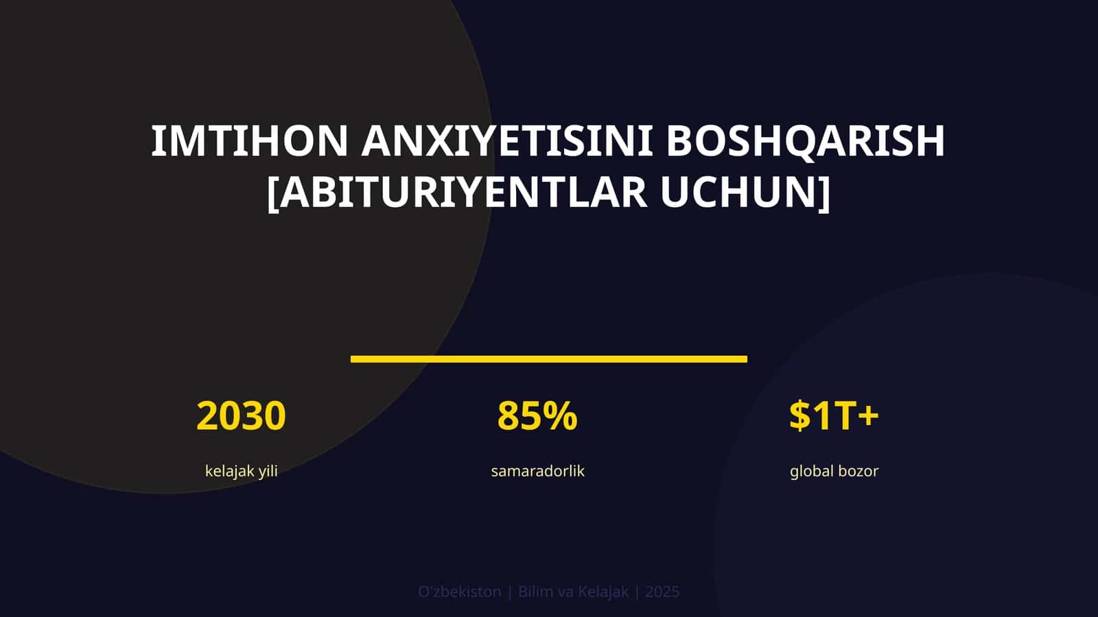 Imtihon anxiyetisini boshqarish [abituriyentlar uchun]