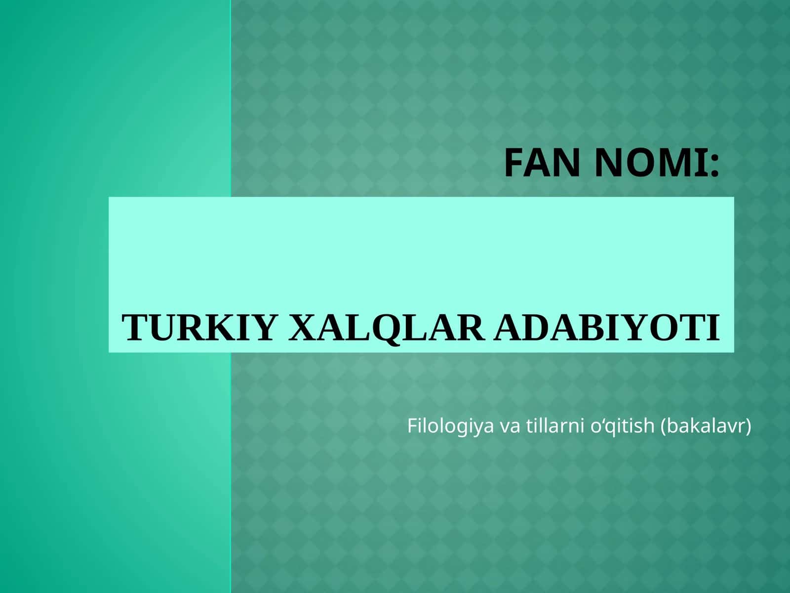 Turkiy xalqlar adabiyoti