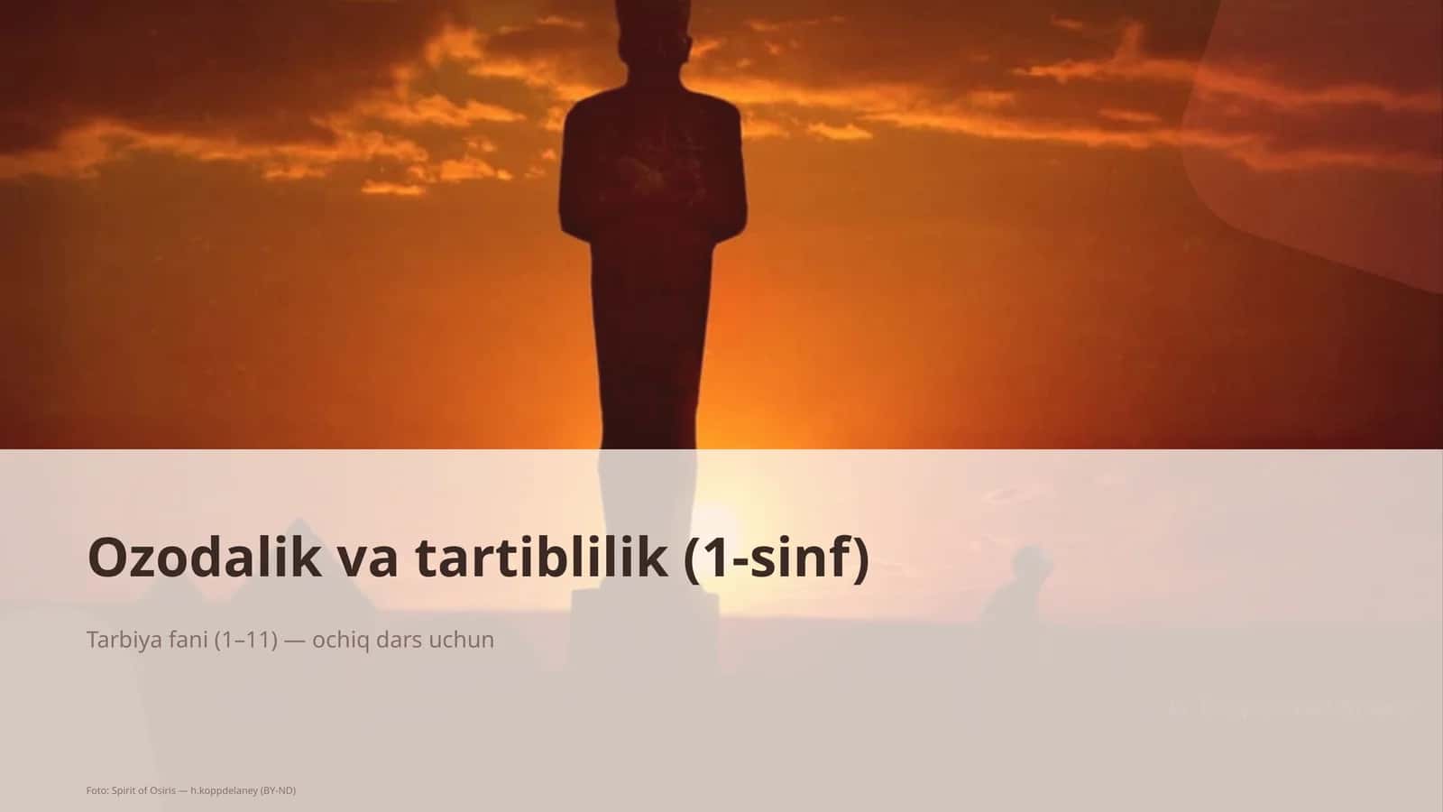 Ozodalik va tartiblilik (1-sinf)