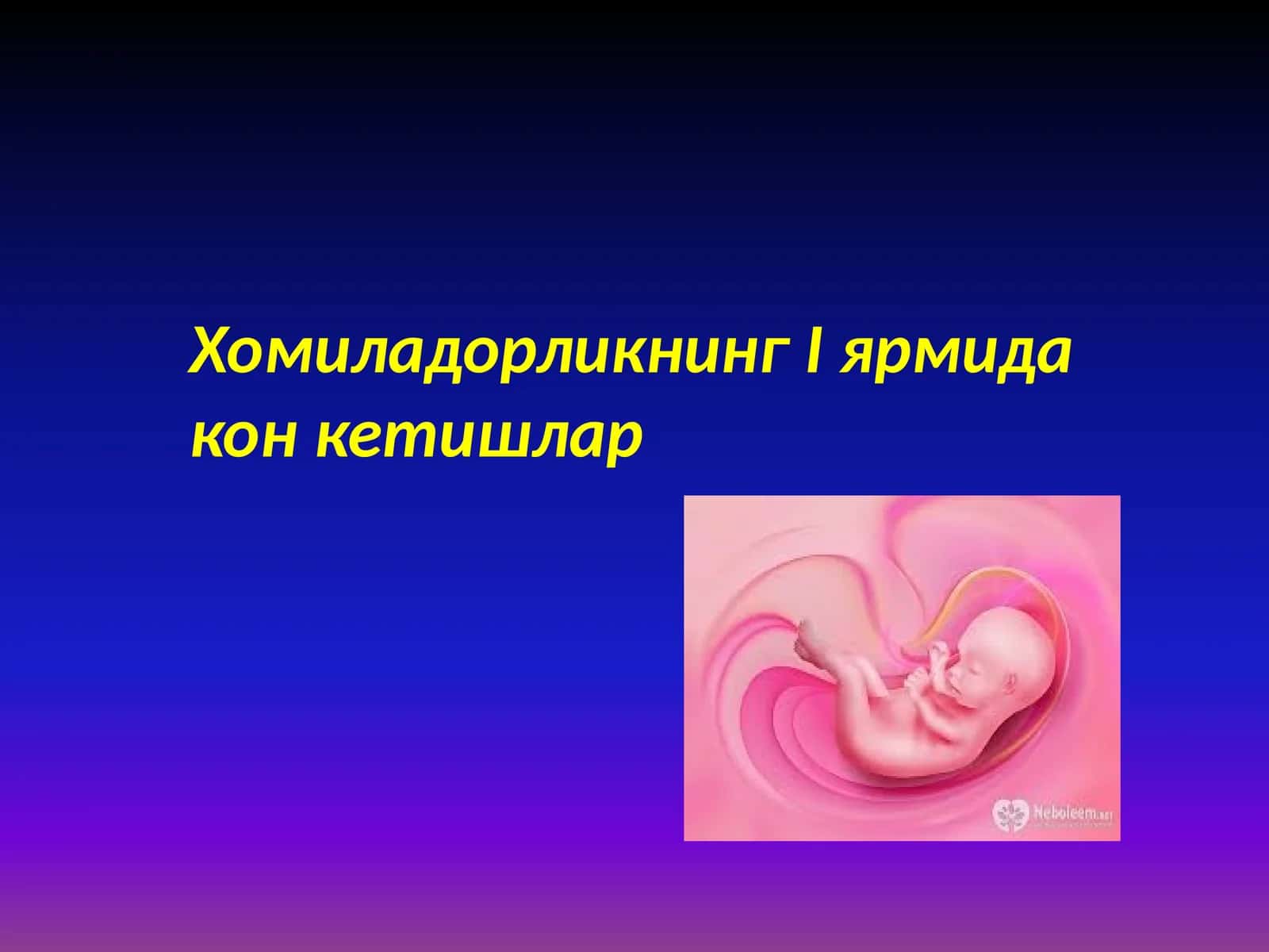 ХомиладорликнингIярмидаконкетишлар