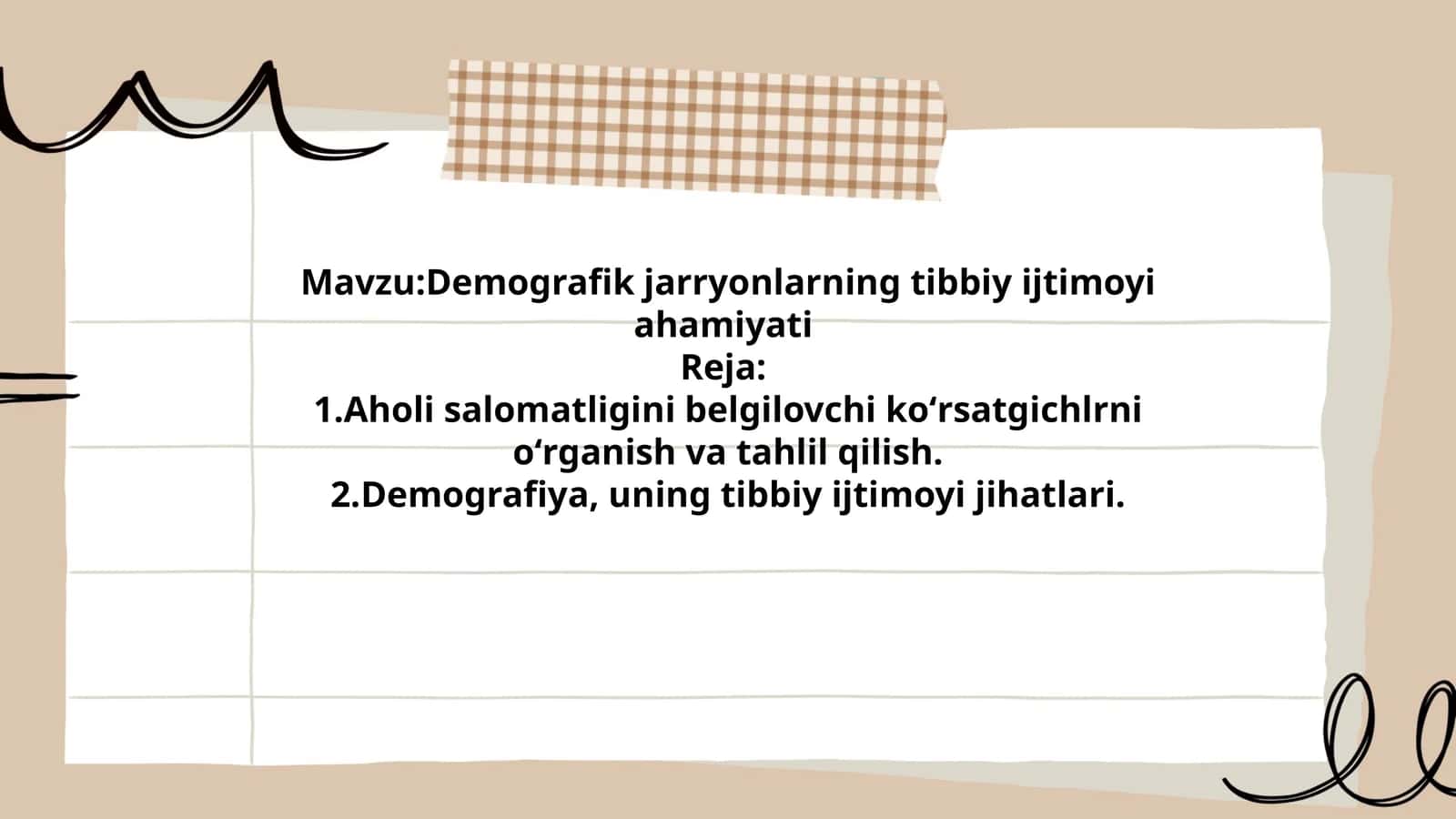 Demografik jarryonlarning tibbiy ijtimoyi ahamiyati