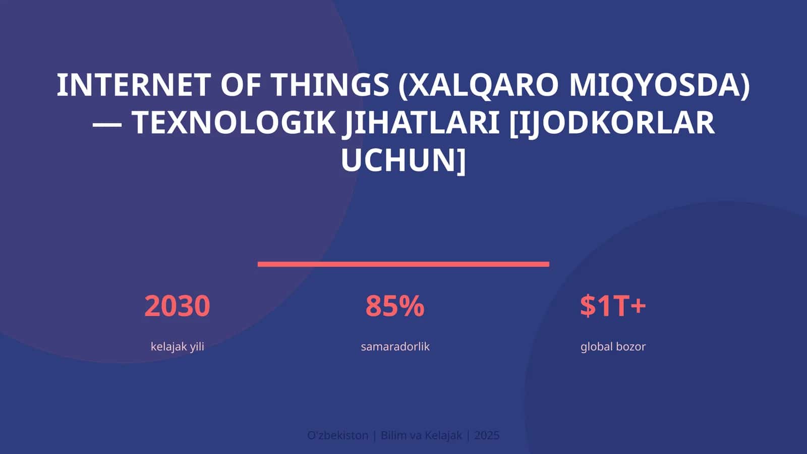 Internet of Things (xalqaro miqyosda) — texnologik jihatlari [ijodkorlar uchun]
