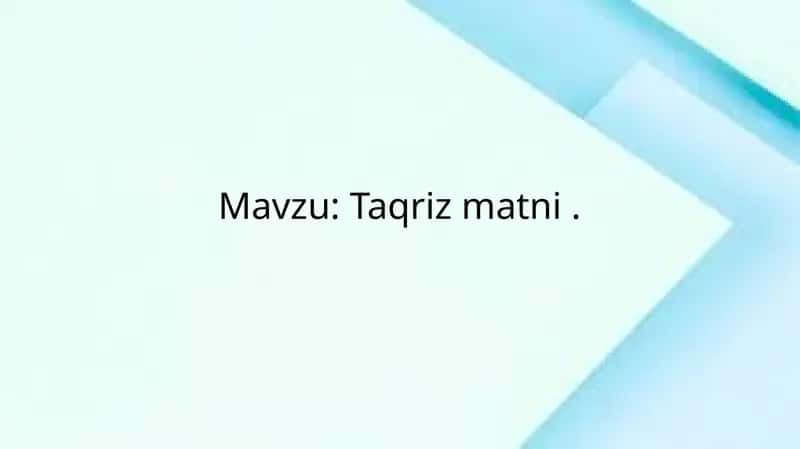 Taqriz matni
