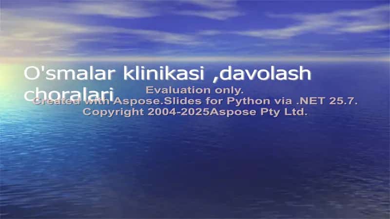 O'smalar klinikasi, davolash choralari