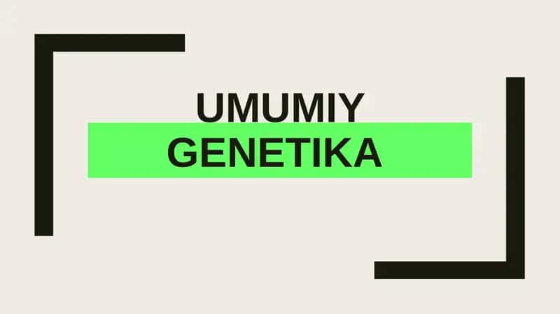 Umumiy genetika