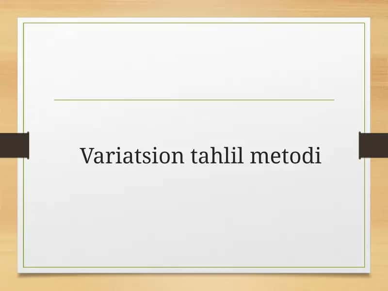 Variatsiontahlilmetodi